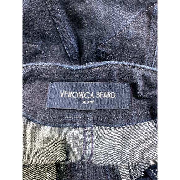 Veronica Beard 'Beverly' Blue Cotton High Rise Skinny Flare Denim Jean Size 23 - Picture 4 of 5